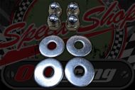 Nut and Washer kit. Shock cap. NOW STAINLESS set of 4