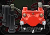 Rear brake kit Over size caliper type STUNTING RED BLACK OR SILVER