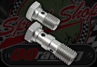 Banjo bolt. Stainless steel. Single or double. M10 x 1.00 or 1.25 pitch