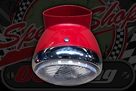 Head light dax ST 5.5" complete E4 approved red