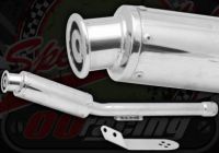 Silencer. End can. Universal. Road legal. Low slung kit
