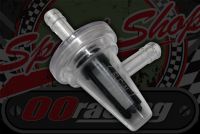 Fuel filter clear plastic cone 90 degree 7/8mm push hose fitting