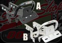 Rack. Grab rail. Monkey. Steel. Choice of Black or Chrome. Number plate and light holder