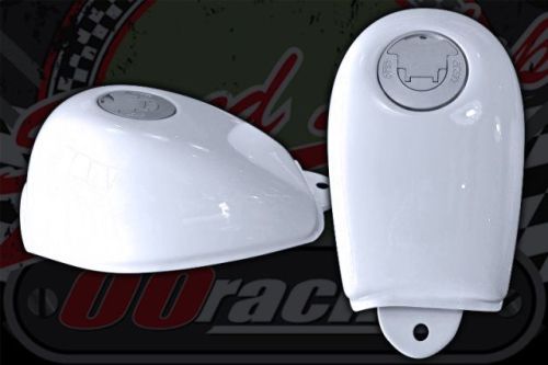 Tank. Flush fit filler cap. Black or white. Suitable for monkey