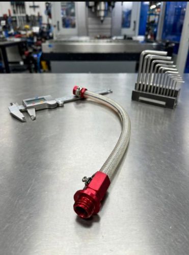 Breather for filler cap red 300mm M10 hose