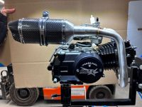 Exhaust. stubby Twin outlet with oxygen sensor boss