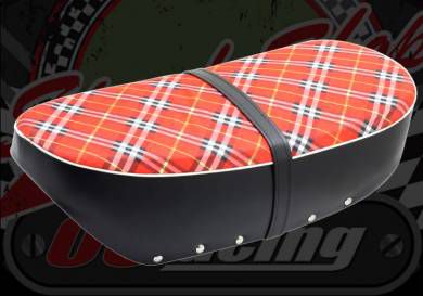 Seat. Dax 12V. Tartan. Suitable for use with DAX 12V