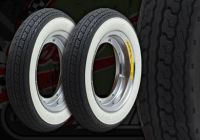 Wheel kit. STEEL CHROME rims. White wall. Shinko tyres. Suitable for DAX