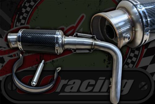 Exhaust.  Stubby carbon high level stainless system
