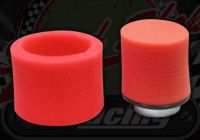 Air filter. 38mm. Red/Red. 2 part foam