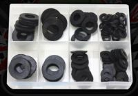 Mini pack of rubber washers, assorted sizes from 2.6 x 5.8 x 0.8 - 14.4 x 22 x 2mm